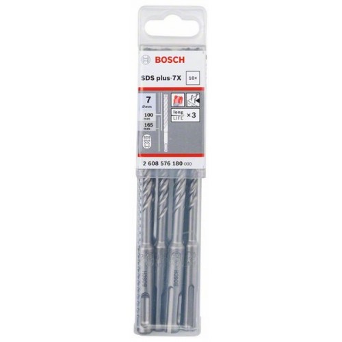 Bosch Свредлa SDS plus 7X  10 бр 7x100x165mm - 2608576180 - Свредла за перфоратори и къртачи