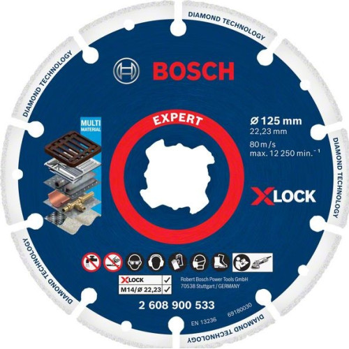 Bosch x-lock диамантен диск за метал 125x22.23mm Bosch x-lock диамантен диск за метал 125x22.23mm