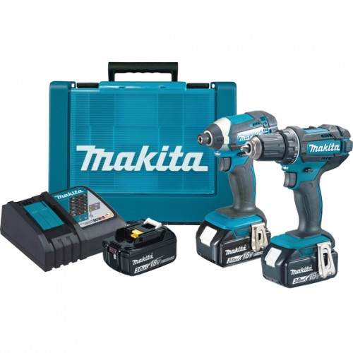 MAKITA DLX2127X1 АКУМУЛАТОРЕН КОМПЛЕКТ DDF482+ DTD152 + DC18RC + BL1830Bx3 - DLX2127X1 - Акумулаторен винтоверт: DDF482 Безключов патронник Изцяло металната трансмисия и прахозащитаващият я корпус гарантират високата устойчивост на инс MAKITA DLX2127X1 АКУМУЛАТОРЕН КОМПЛЕКТ DDF482+ DTD152 + DC18RC + BL1830Bx3 - DLX2127X1 - Винтоверти - Акумулаторни
