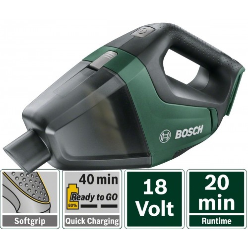 Bosch Акумулаторна ръчна прахосмукачка UniversalVac 18 - 06033B9100 - BOSCH GREEN