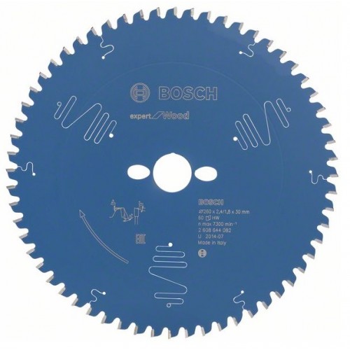 BOSCH Циркулярен диск Expert for Wood 260x30x2.4-60T - 2608644082 - Консумативи за циркуляри