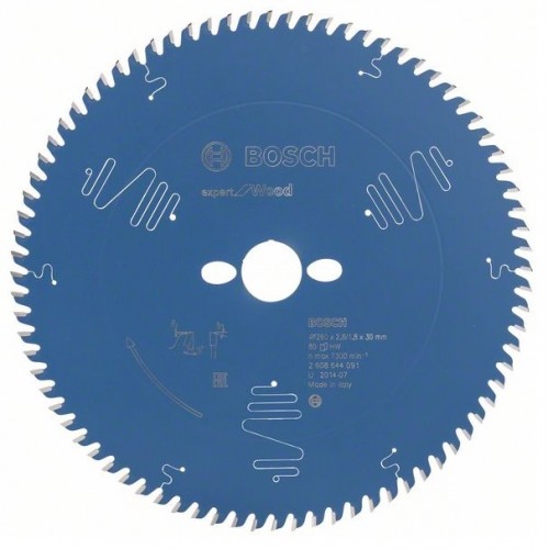 BOSCH Циркулярен диск Expert for Wood 260x30x2.8-80T - 2608644091 - Консумативи за циркуляри