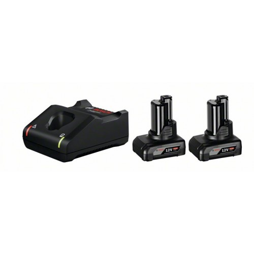 Bosch Стартов комплект 2 Батерии x GBA 12V 6.0Ah + Зарядно GAL 12V-40