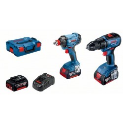 Bosch Комплект Винтоверт GSR 18V-50 и Гайковерт GDX 180 с 3x5.0 Ah и зарядно в L-BOXX
