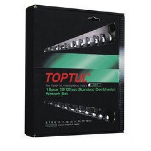 TOPTUL - Комплект звездогаечни ключове, матирани 12 бр.