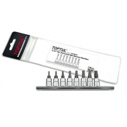 TOPTUL - Комплект накрайници петограми 1/4", 8 бр.
