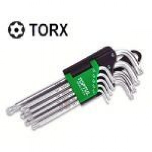 TOPTUL - Комплект торкс със заоблен край, 9 бр. TOPTUL - Комплект торкс със заоблен край, 9 бр.