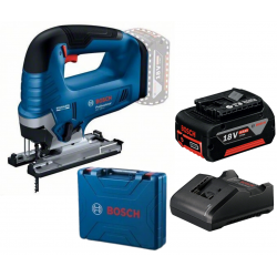 Bosch Акумулаторен прободен трион GST 185-LI с 1x4.0Ah и зарядно в куфар Bosch Акумулаторен прободен трион GST 185-LI с 1x4.0Ah и зарядно в куфар