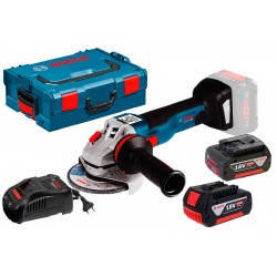 Акумулаторен ъглошлайф Bosch GWS 18V-10 2x5.0 Ah + L-BoXx Акумулаторен ъглошлайф Bosch GWS 18V-10 2x5.0 Ah + L-BoXx