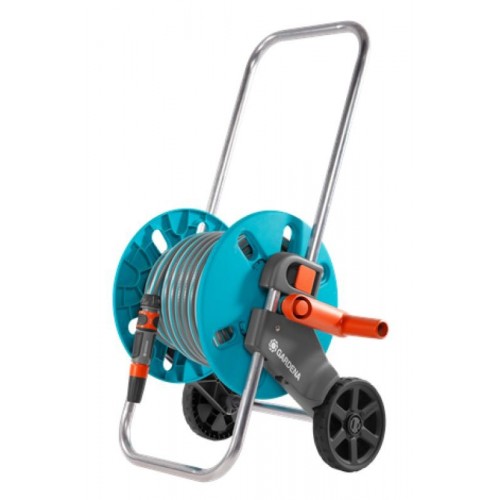 18502-35 GARDENA Комплект количка с маркуч AquaRoll S - 18502-35 - Комплект количка с маркуч за удобно използване GARDENA AquaRoll S спестява място при съхранение на градинския маркуч. Голямата солидна манивела наде 18502-35 GARDENA Комплект количка с маркуч AquaRoll S - 18502-35 - Градинска и горска техника