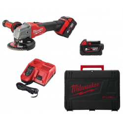 MILWAUKEE M18FSAG125XB-502X АКУМУЛАТОРЕН ЪГЛОШЛАЙФ 125 MM 18V 2x5.0 Ah
