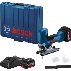 Bosch Акумулаторен прободен трион GST 185-LI с 2x4.0Ah и GAL 18V-40 в куфар Bosch Акумулаторен прободен трион GST 185-LI с 2x4.0Ah и GAL 18V-40 в куфар