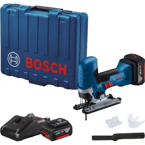 Bosch Акумулаторен прободен трион GST 185-LI с 2x4.0Ah и GAL 18V-40 в куфар Bosch Акумулаторен прободен трион GST 185-LI с 2x4.0Ah и GAL 18V-40 в куфар