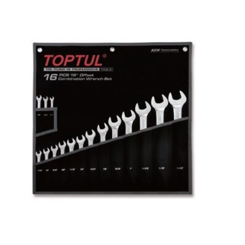 TOPTUL - Комплект звездогаечни ключове, инчови, 16 бр. TOPTUL - Комплект звездогаечни ключове, инчови, 16 бр.